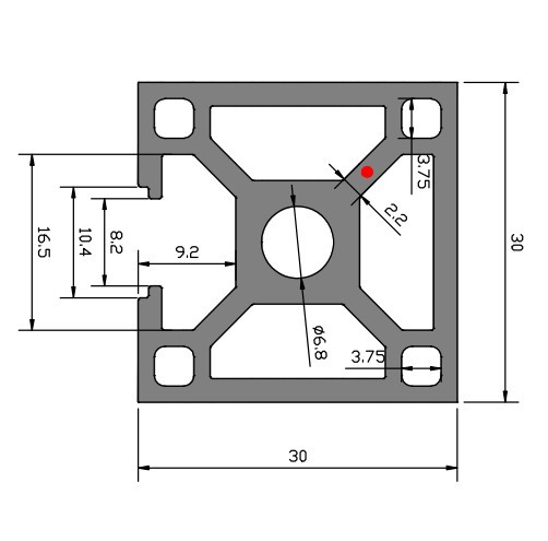 PAIDU 3030B Specification Industrial Aluminum Profile Manufacturer